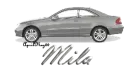 silver mercedes benz CLK500 mila