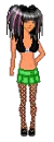 Scene Girl in Green/Black