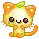 orange fruit cat