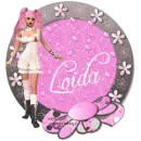 NAME LOIDA/PINK HAIR GIRL/FLOWERS