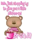 teddy bear with coffee ~ Brenda