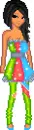 Pink, Green & Blue Doll