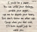 I COULD BE A PAPER
