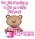 teddy bear with coffee ~ Florence