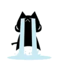 black cat -crying
