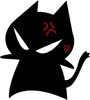 black cat -angry