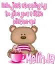 teddy bear with coffee ~ Melinda
