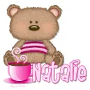 teddy bear with coffee ~ Natalie