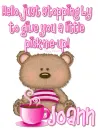 teddy bear with coffee ~ Joann