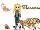 GIRL WITH TIGERS WITH THE NAME FLORENCE