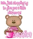 teddy bear with coffee ~ Jessica