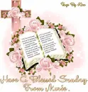 HAVE A BLESSED SUNDAY FROM MARIE