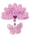 Pink fan with butterfly..Roni