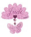 Pink fan with butterfly..Judi