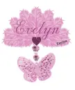 Pink fan with butterfly..Evelyn