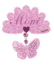 Pink fan with butterfly..Moni