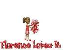 Cheerleader with pom-poms