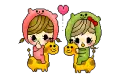 two cute girl