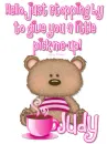 teddy bear with coffee ~ Judy