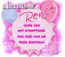 Happy Birthday,Rence