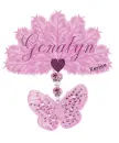 Pink fan with butterfly..Genalyn
