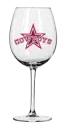 pink dallas cowboys wine glass