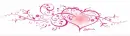 Pink Heart Glitter Divider