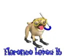Dog with snorkel