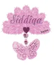 Pink fan with butterfly..Siddiqa