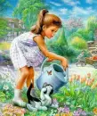 Girl with flowers