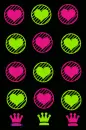 FLASHY HEART BACKGROUND