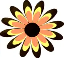 Brown & peach flower