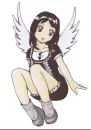 Yuu angel black hair goth lolli