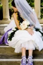 purple converse bride