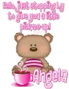 teddy bear with coffee ~ Angela