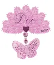Pink fan with butterfly..Dee