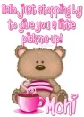 teddy bear with coffee ~ Moni