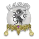 Karen's unicorn in a globe