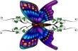 blue butterfly with stringss