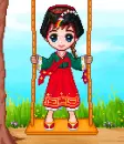 Girl swinging
