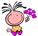 Holding a Flower