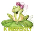 FROG WITH THE NAME KIMBERLY