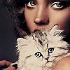 girl with kitty