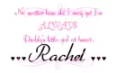 Daddy's Little Girl--Rachel