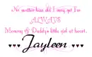 Mommy & Daddy's Girl--Jayleen