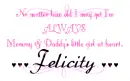 Mommy & Daddy's Girl--Felicity