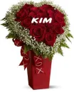 Red Heart Flowers - Kim