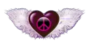 heart with wings peace sign (animated)