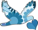 groovy flashing peace dove (animated)