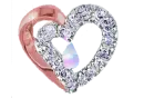 pink diamond heart with tear drop